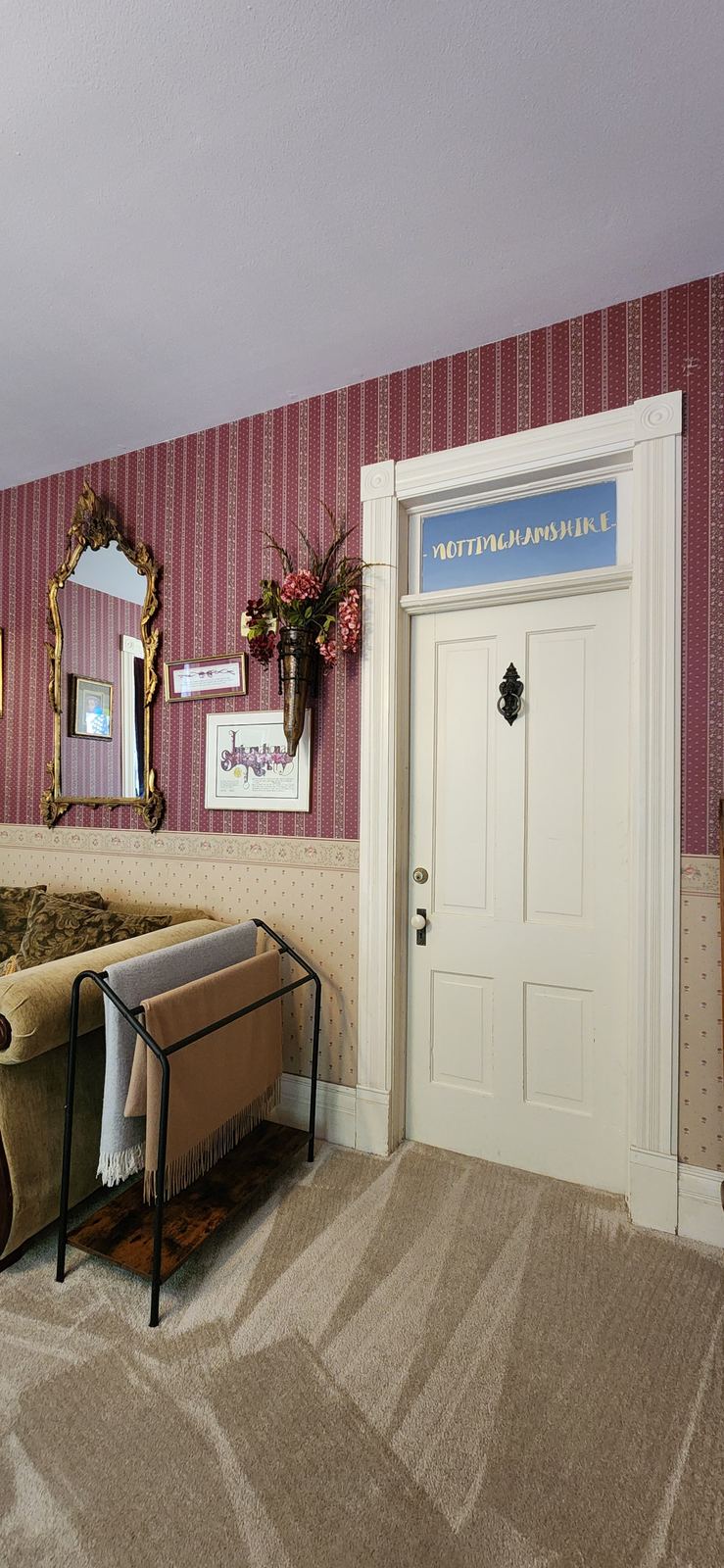 Nottinghamshire Suite door, photographed by a guest
