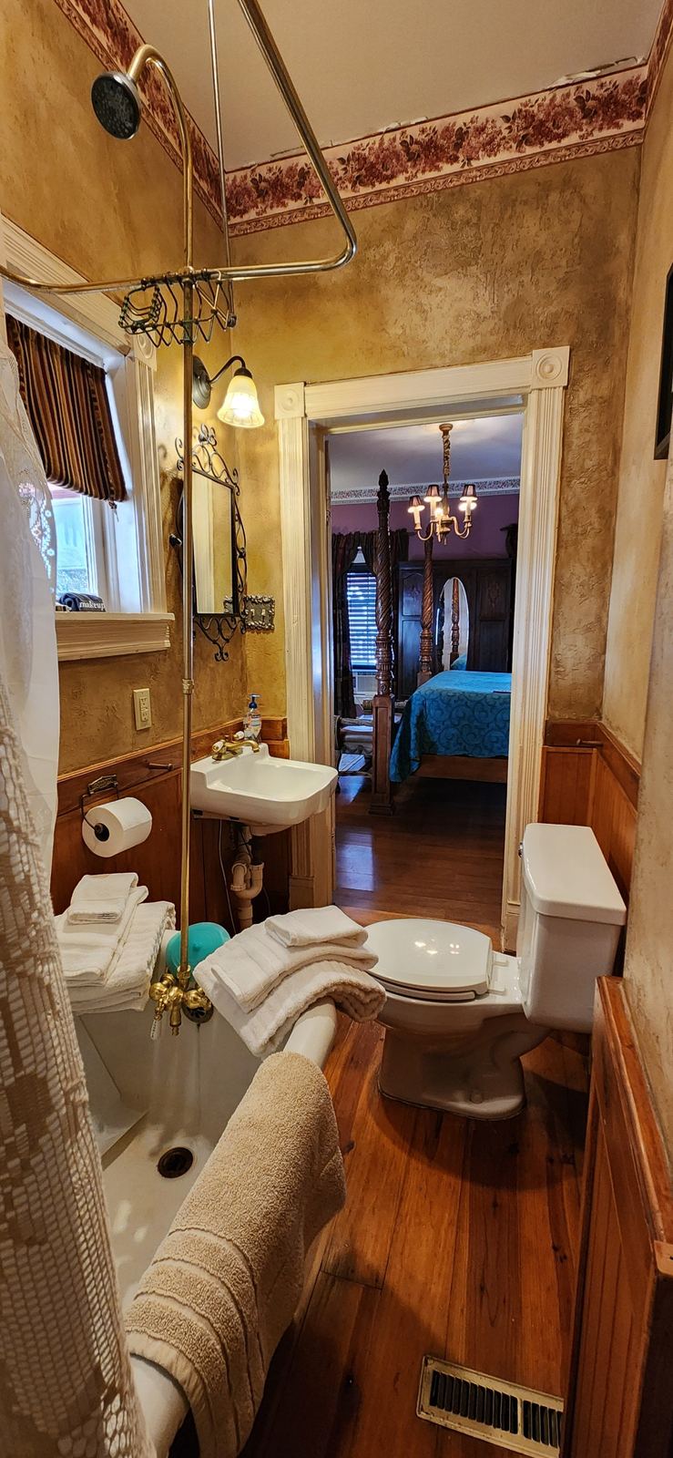 Clawfoot tub in the Captain Bridgeford Suite