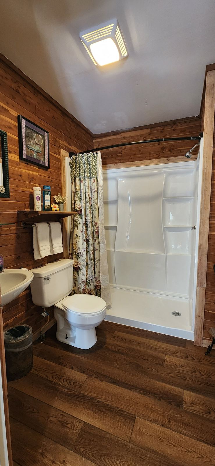 Staffordshire Suite remodeled bathroom with shower